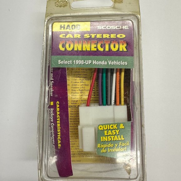 Scosche Honda Power Speaker Connector HA08 1998-Up - Picture 1 of 5